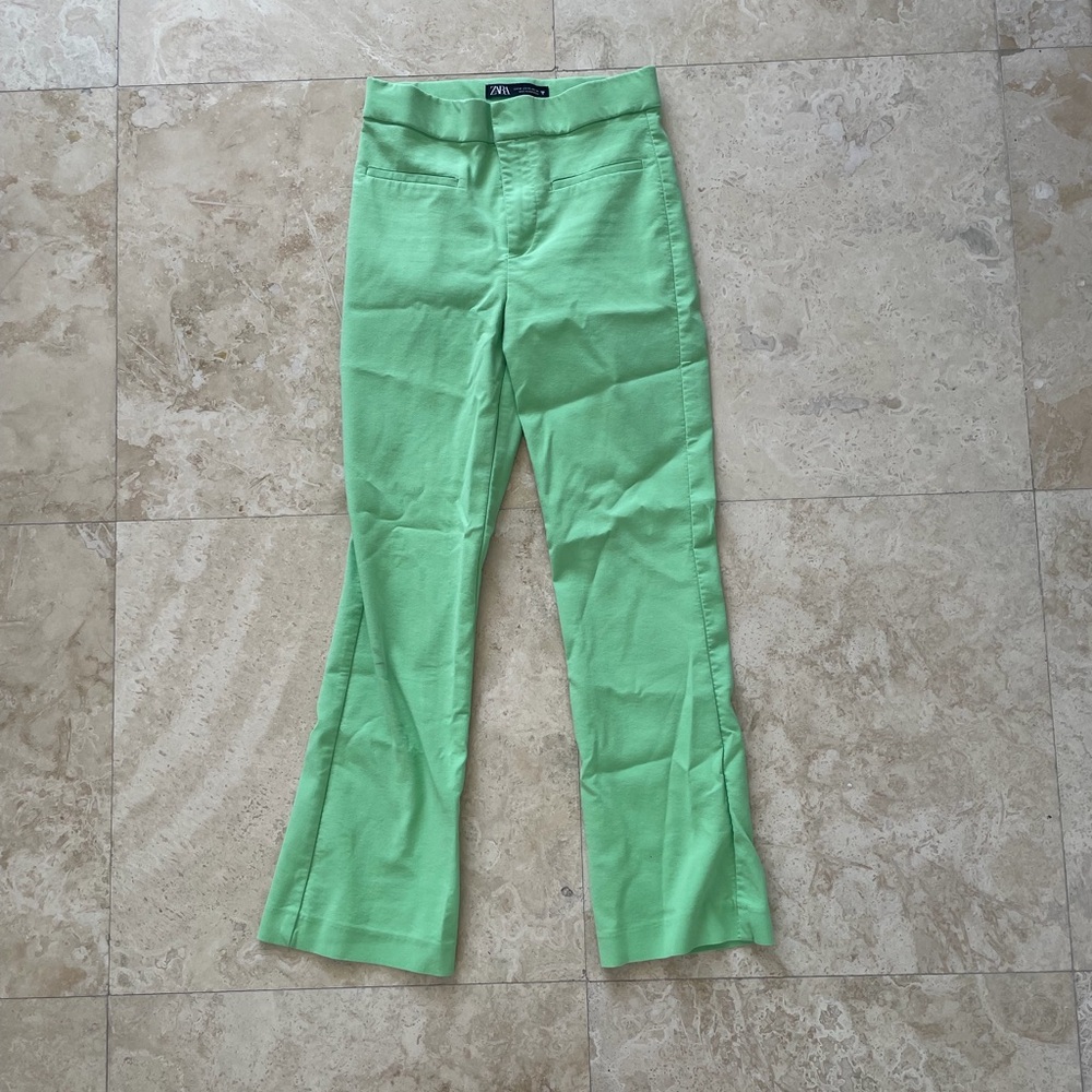 Zara Women's Lime Flare Jeans